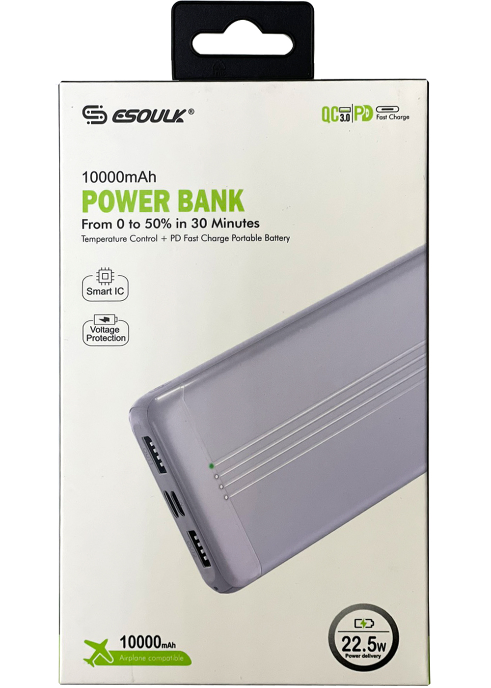 Power Bank_Fast Charge (22.5W) White_QC_PD_10000mAh